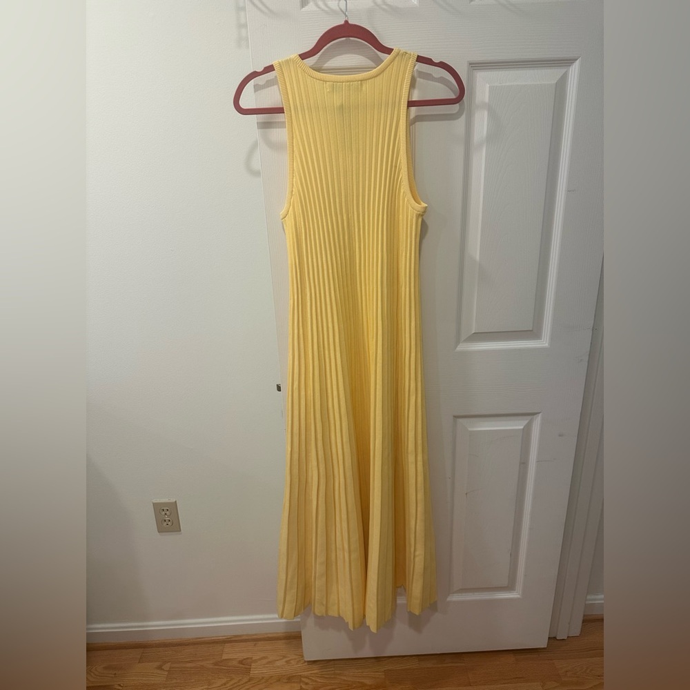 English Factory Yellow Ribbed Sleeveless Maxi Dress - Picture 6 of 6